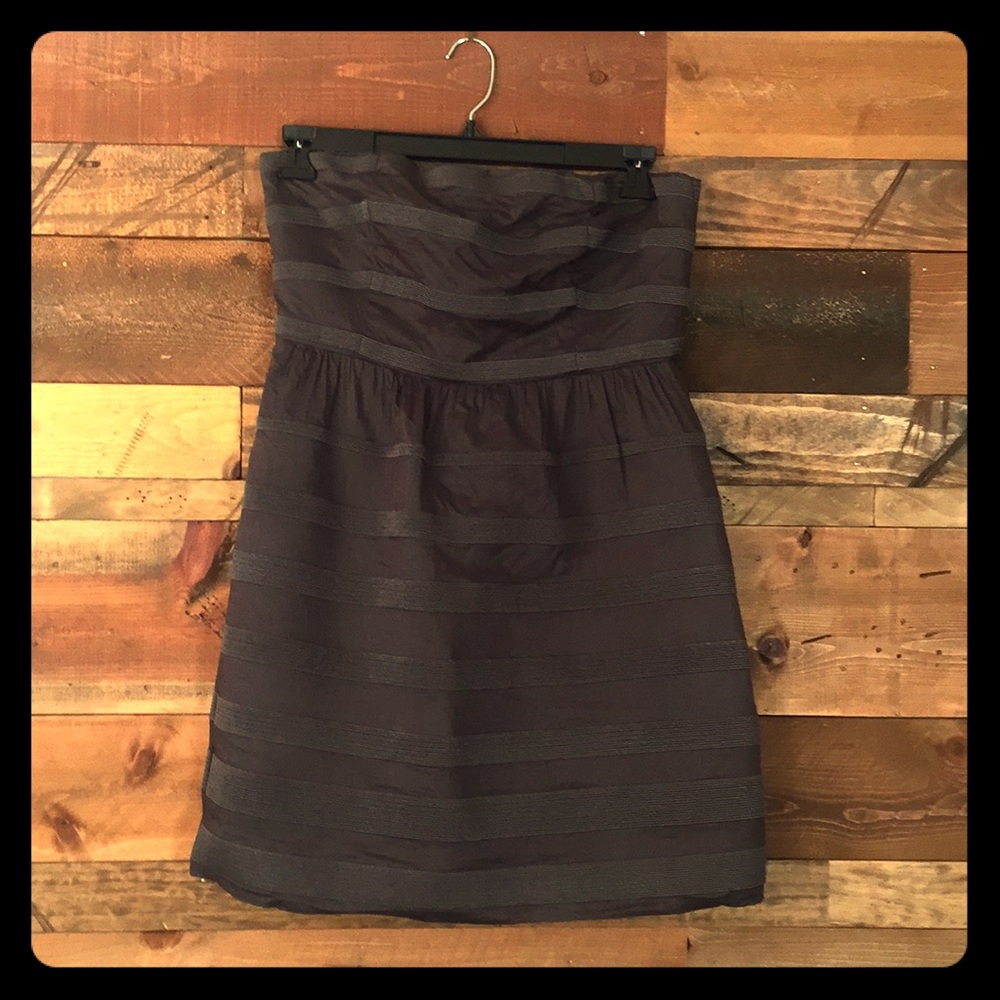 J. Crew Strapless Grey Dress with Pockets
